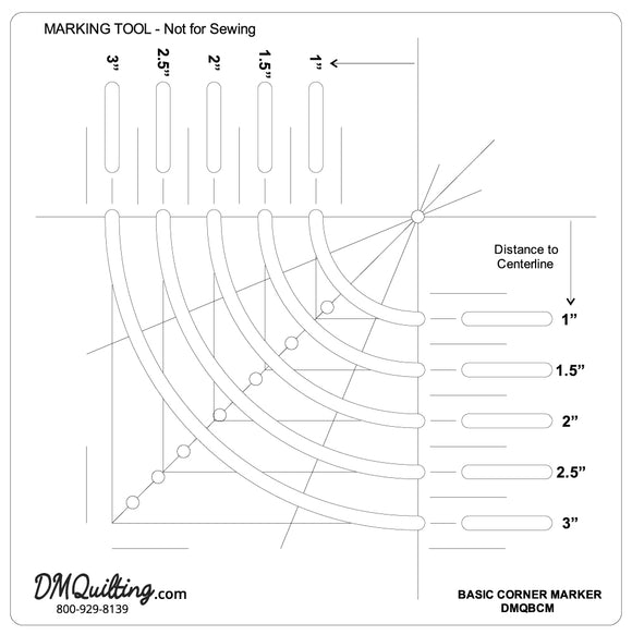 DM QUILTING - Basic Corner Marker Tool