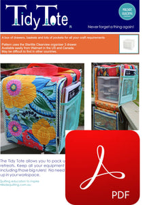 Tidy Tote pattern using the Sterilite Clear view Drawers, easily purchased in the US and Canada