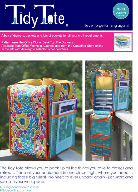 Tidy Tote pattern using the Office Works Drawer set from Australia, also from Container Store online in US and selected countries