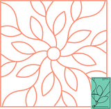 Wandering Fern quilted with Coral Fern Template